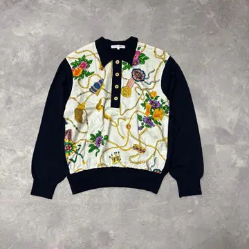 레오나르 스포츠 이소재 피케 셔츠 골드 버튼 사이즈 L