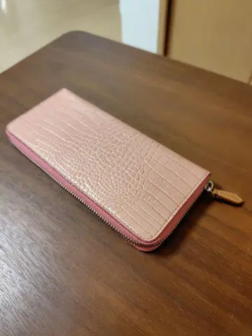 j.cocun 합성 피혁 핑크 장지갑