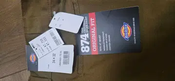 Dickies 874 오리지널 핏 워크 팬츠 34x32 새상품