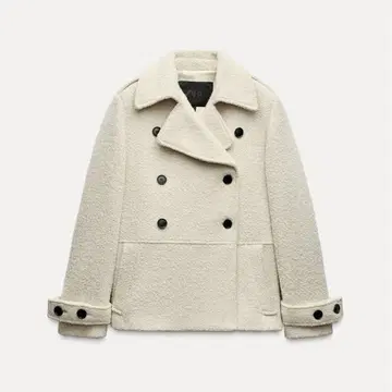 [ ZARA ] 울 혼방 부클 코트 ZW Collection S 사이즈