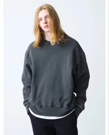 RHC 안감 기모 더블 페이스 맨투맨 퍼플 L