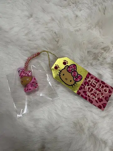 일광화상 갸루 키티 핑크 레오파드 무늬 오사카 한정판 끈 스트랩