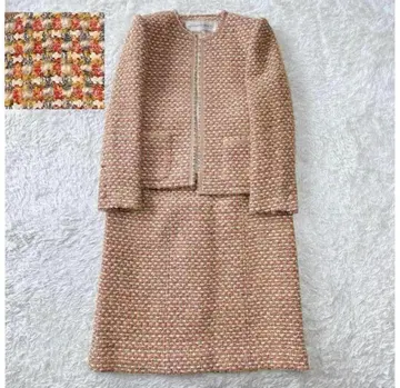 vintage 믹스 트위드 셋업 자켓 스커트 그랑 야마타카