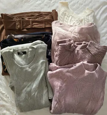 묶음 판매 7점 여성용 원피스 스커트 상의 스윙