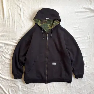 pro club 헤비 웨이트 카모플라쥬 리버서블 지퍼 후드티
