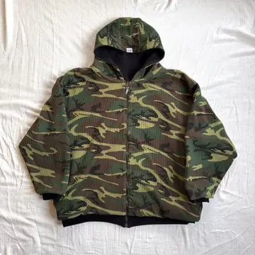 pro club 헤비 웨이트 카모플라쥬 리버서블 지퍼 후드티