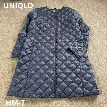 네이비 XL 유니클로 울트라 라이트 다운 노카라 다이아