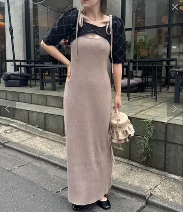 [one after another] 니트 볼레로 원피스 세트