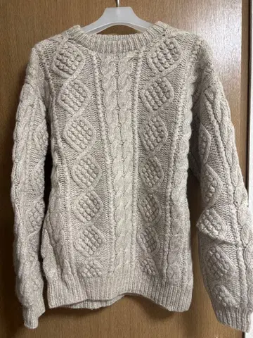 북유럽산 아란 니트 피셔맨 니트