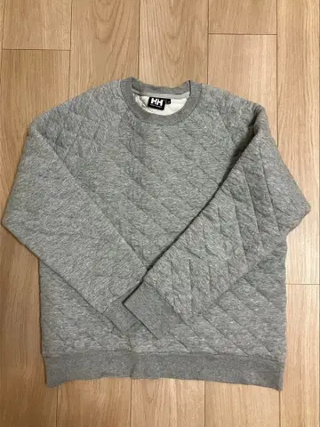 헬리한센 퀼팅 맨투맨 M 사이즈 그레이