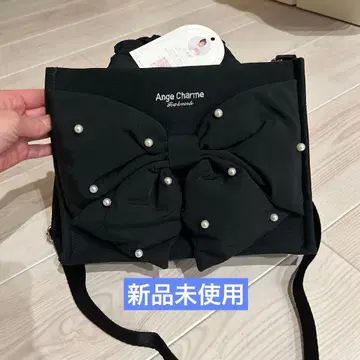 Ange Charme 블랙 리본 포함 숄더백