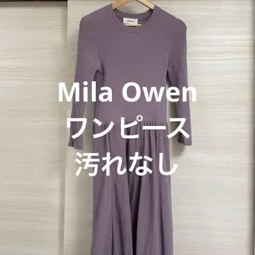 미라 오웬/패널 플레어 스커트 니트 도킹 원피스