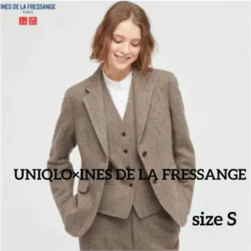UNIQLO x 이네스 트위드 자켓 테일러드 자켓 헤링본