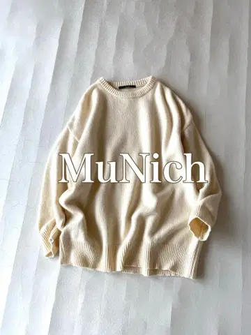 뮤닉 MuNich 루즈핏 오버사이즈 크루넥 울 니트