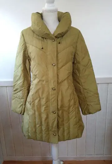 KANSAI BIS 다운 코트 9호 경량 A라인 옐로우 그린