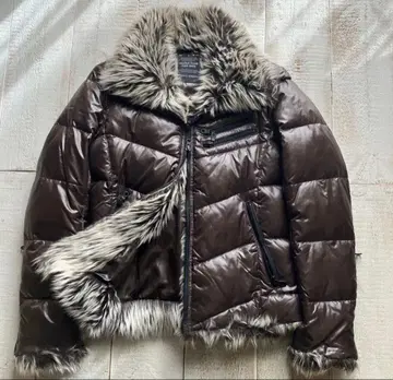 니콜 클럽 퍼 다운 자켓 46 브라운 헤이세이 갸루 남자