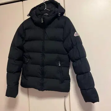 PYRENEX 후드 부착 블랙 다운 자켓