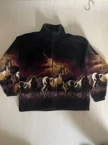 90s MAZMANIA 마즈마니아 말 애니멀 동물 플리스 자켓