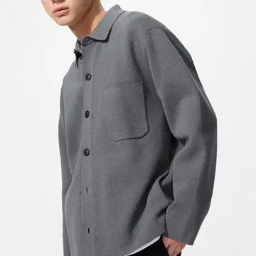 [ L ] UNIQLO 밀라노 리브 셔츠 가디건