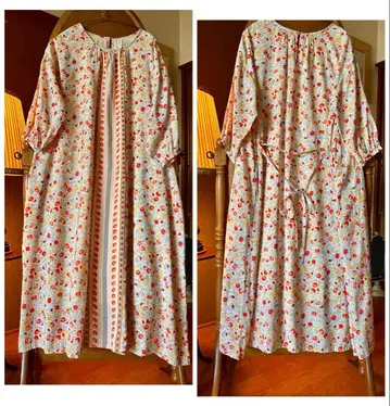 70년대 유럽 프랑스 앤티크 빈티지 구제 의류 꽃무늬 원피스