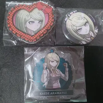 단간론파 V3 하트형 아크릴 배지 캔뱃지 아크릴 스탠드 아카마츠 카에데