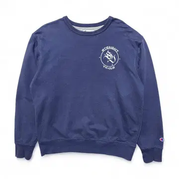 USA 구제 의류 챔피온 맨투맨 프린트 네이비