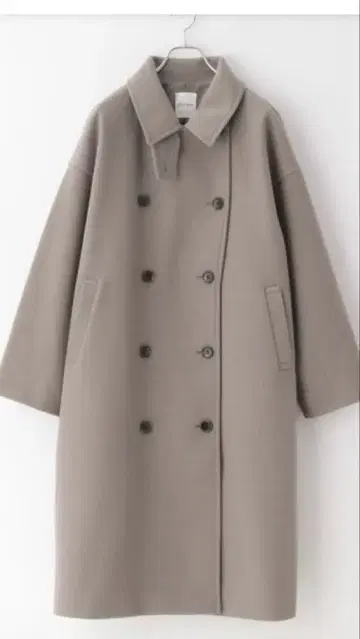 울리 테크 더블 롱 코트 그레이