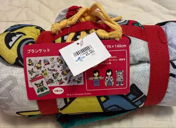 택 포함 미사용 새상품 미니언 3WAY 담요 약 75 x 140cm