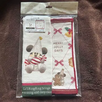 미키 크리스마스 미니 타월 2장 세트