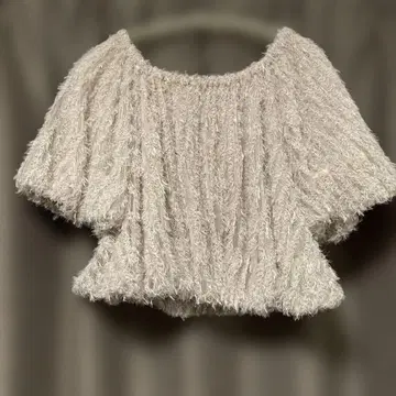 [ 새상품급 ] 튤 자카드 2 WAY 블라우스 베이지 아