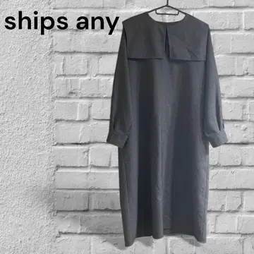 SHIPS any 세일러 칼라 원피스 그레이