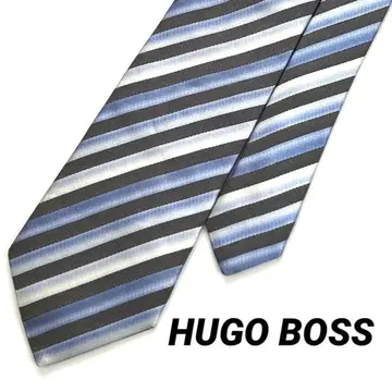 HUGO BOSS 휴고보스 넥타이 스트라이프 올 패턴 블루 계열