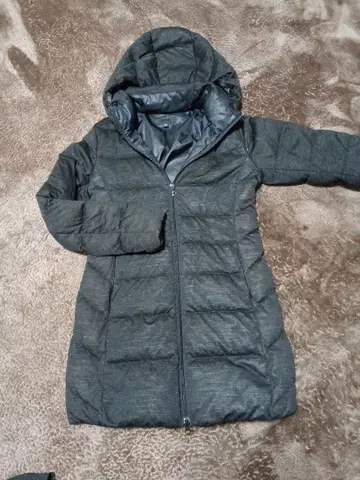 유니클로 다크 그레이 다운 자켓 코트 M