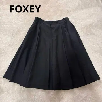 새상품급 Foxey 폭시 플레어 스커트 박스 플리츠 스커트 38