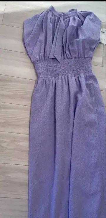 CELFORD 라벤더 리본 포함 롱 원피스