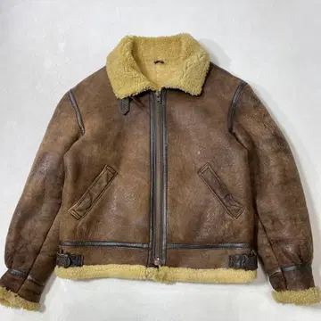 90s KAKUISHI B-3 무스탕 양가죽 플라이트 자켓