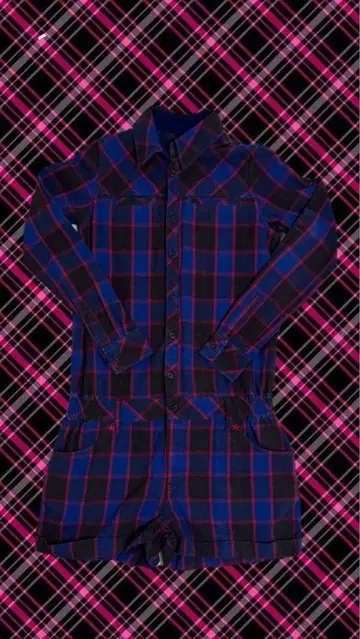 X-girl 체크 무늬 살로펫