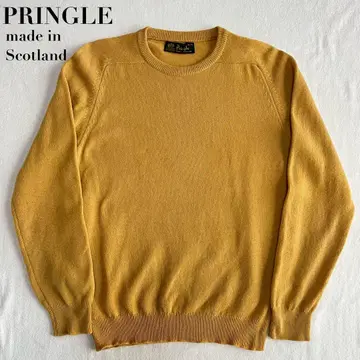 영국제 PRINGLE OF SCOTLAND 울 니트 스웨터 머스타드