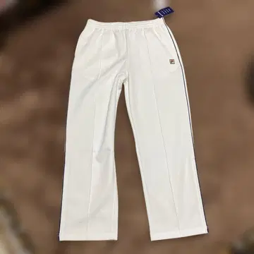 BCSTOCK FILA 화이트 스트레이트 팬츠 남성용 L 사이즈