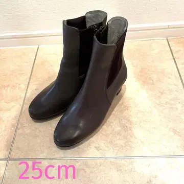 fitfit 다크 브라운 사이드 고어 부츠 힐 7cm