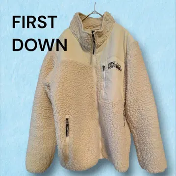 FIRST DOWN 보아 플리스 자켓 L 사이즈 아이보리
