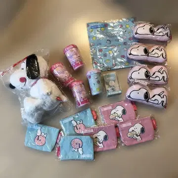 스누피 캐릭터 굿즈 세트 17점 라스트 원 로손 1번 복권