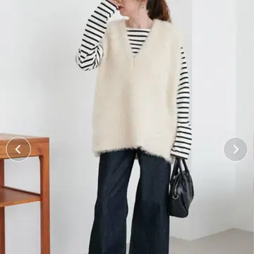 DISCOAT 페더얀 튜닉 베스트 아이보리 프리 사이즈