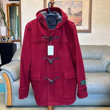 THE SHOP TK 빨간색 더플 코트 후드 부착