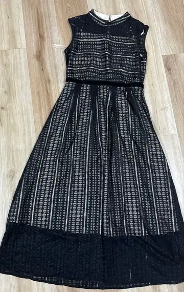 개럴개런트 드레스 M 레이스 롱 스커트 블랙 2차