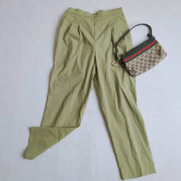 글로벌 워크 투 턱 테이퍼드 팬츠 슬랙스 컬러 팬츠 M