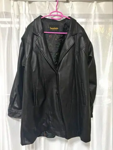 Bemsheine 블랙 가죽 자켓 L