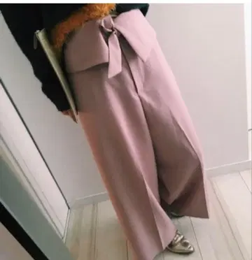 AMERI 핑크 와이드 팬츠