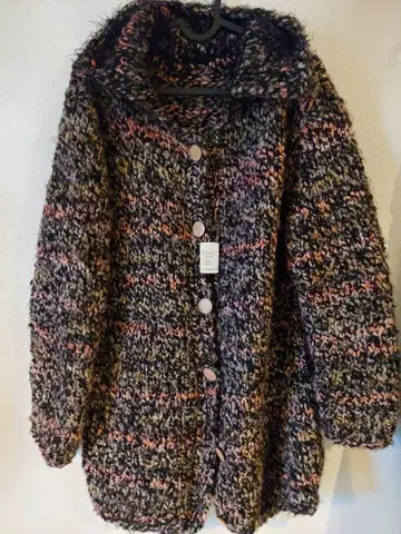 멀티 컬러 니트 자켓