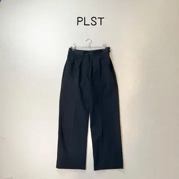 PLST 분또 스트레이트 팬츠 블랙 슬랙스